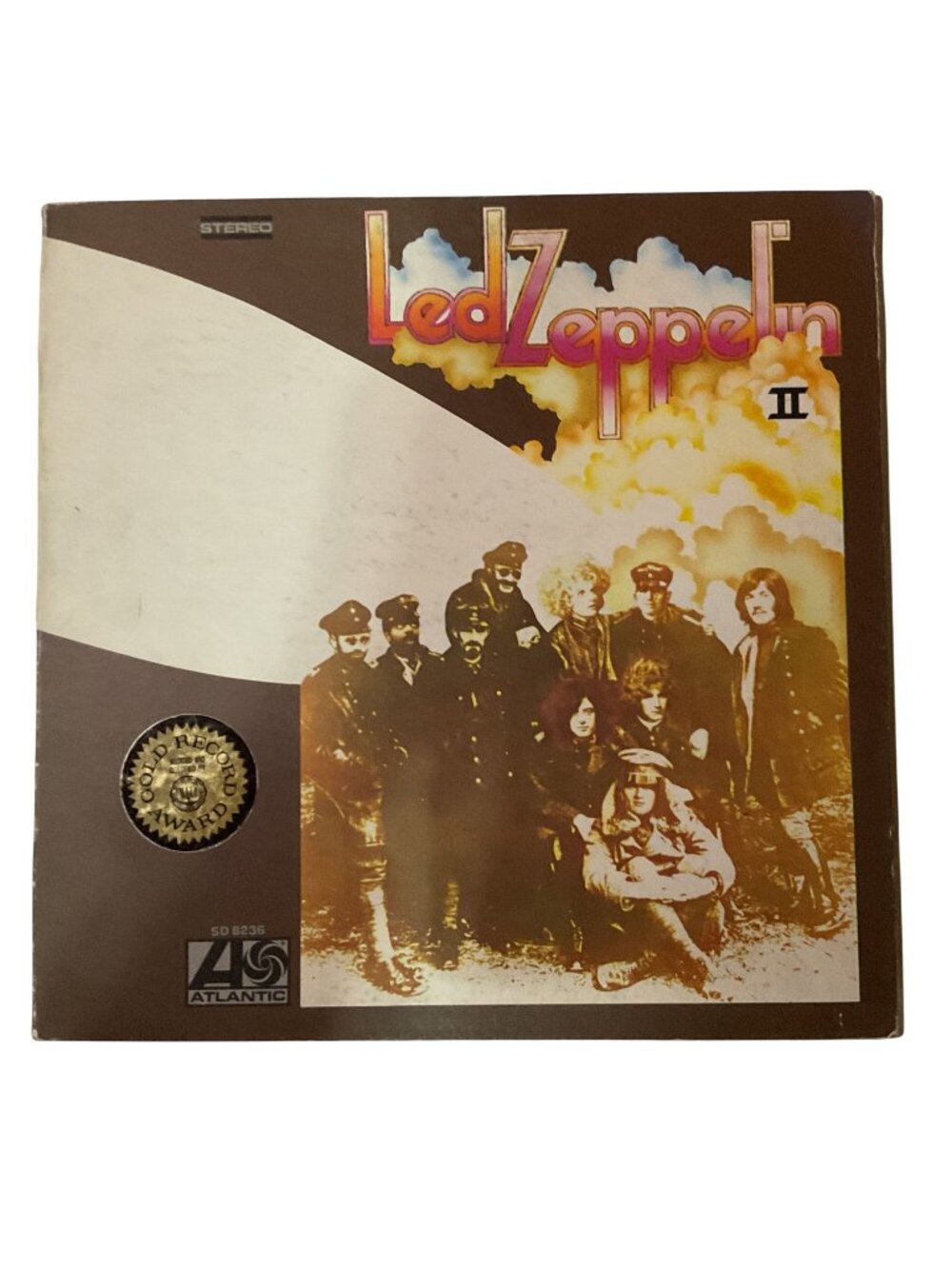 Led Zeppelin II Vinyl Album Atlantic Stereo 12" Record Gold Record Award 1969 VG